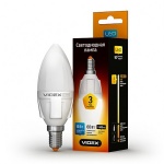 VIDEX LED Лампа C37 6w E14 3000K 220v