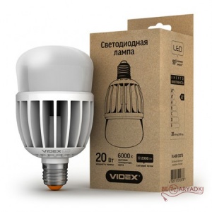 VIDEX LED Лампа A80 20w E27 6000K 220v