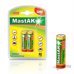 MastAK Пальчиковые R6/AA 1300mah NiMH