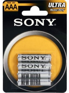 Sony Ultra AAA 1.5v мини-пальчик (солевая) Блистер 4