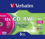 CD-RW диск Verbatim  Colour 12x